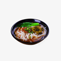 葱香酸菜肉臊湖南米粉高清图片
