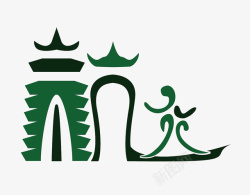 印象风简约印象杭州雷峰塔logo图标高清图片