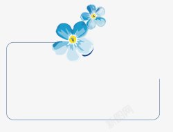 蓝色卡通花朵图片 蓝色卡通花朵素材 蓝色卡通花朵矢量图片下载 新图网