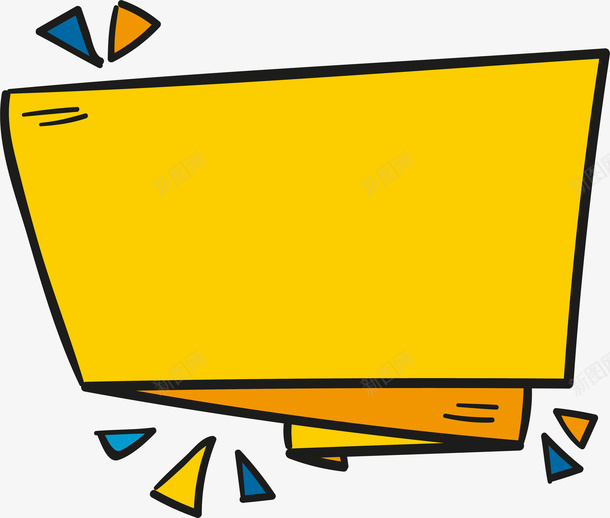 三角形标签装饰png免抠素材_新图网 https://ixintu.com 三角形 优惠标签 卡通标签 描边 标签装饰 黄色标签