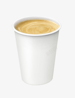 实物咖啡奶茶白色纸杯素材