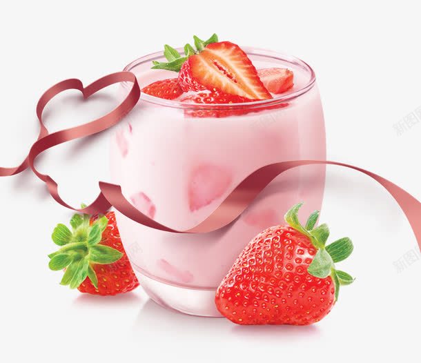 春季草莓酸奶促销海报png免抠素材_新图网 https://ixintu.com 春季促销海报 甜品 美食 草莓 草莓酸奶促销 酸奶促销