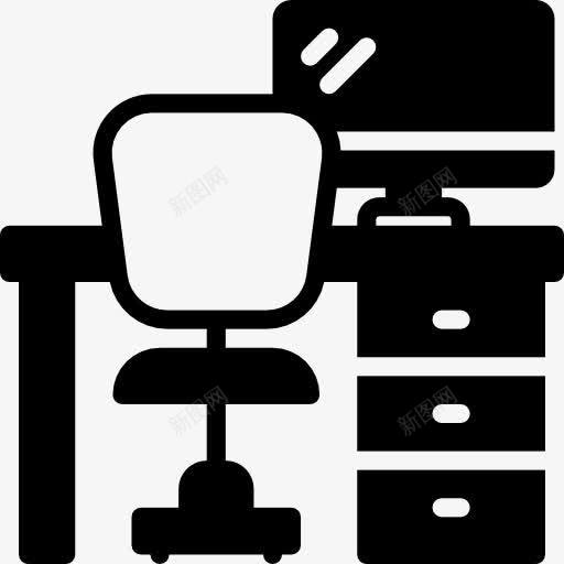 桌上图标png_新图网 https://ixintu.com 办公室 家具 家具和家居工作室 桌子 椅子
