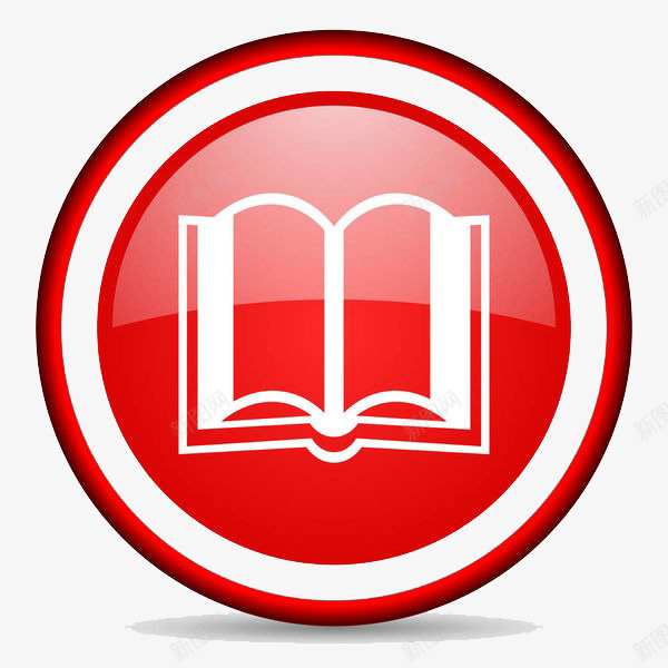 红色圆形书籍logo图标png_新图网 https://ixintu.com 免抠红色圆形书籍logo 圆形装饰 渐变颜色 立体图标 红色圆形书籍logo