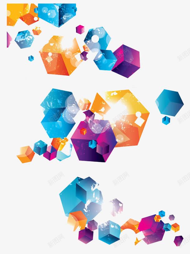 彩色正方形png免抠素材_新图网 https://ixintu.com 几何图形 几何图案 方形 正方体 正方形 炫彩几何 立体几何