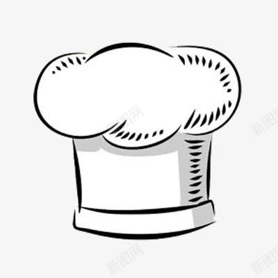 一顶专业的厨师帽png免抠素材_新图网 https://ixintu.com 卡通 手绘 炒菜 简笔画 职业