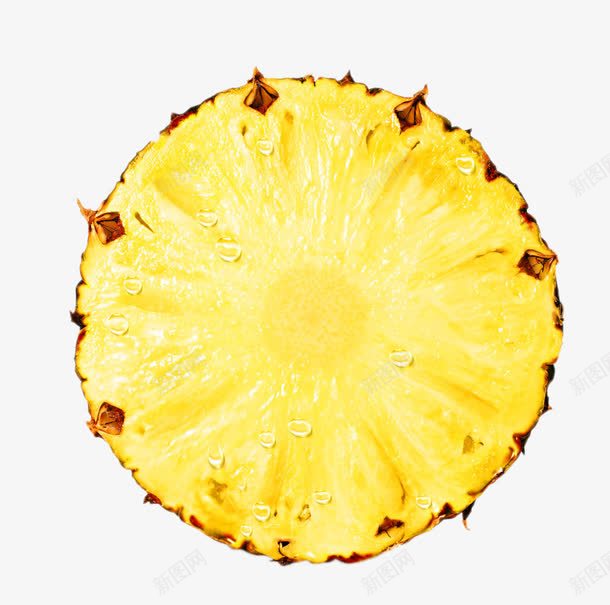 切片菠萝png免抠素材_新图网 https://ixintu.com 一半 水果 菠萝 黄色