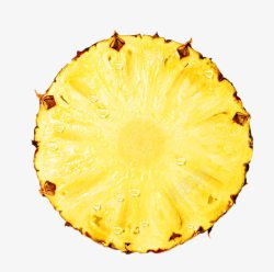 黄色菠萝切片菠萝高清图片
