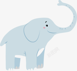 可爱象神可爱卡通灰色大象高清图片