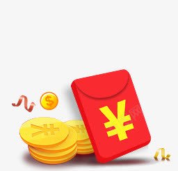 红包金币卡通png免抠素材_新图网 https://ixintu.com 卡通 红包 金币