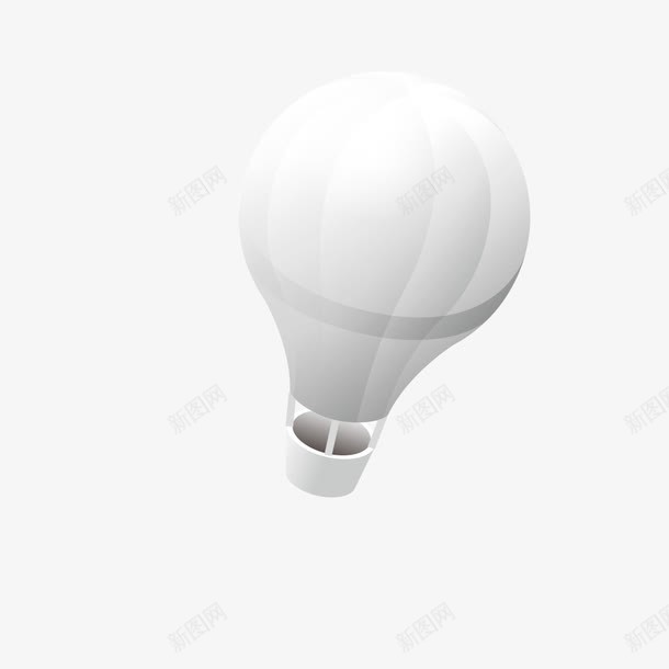 白色热气球的样式png免抠素材_新图网 https://ixintu.com 样式 热气球 白色 透明