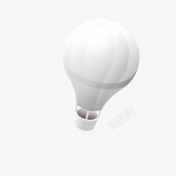 白色热气球的样式素材