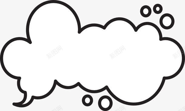 白色线条云朵png免抠素材_新图网 https://ixintu.com 对话框 浮云 白色云朵 简约云朵 线条云彩 装饰图案