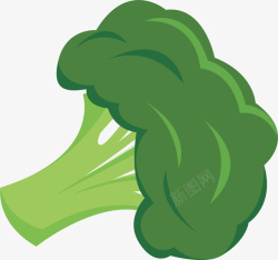 卡通绿色有机零食有机西兰花菜矢量图高清图片