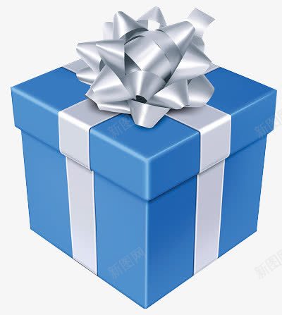 蓝色礼盒png免抠素材_新图网 https://ixintu.com 礼包 礼物 礼盒 蓝色蛋糕盒 鼠绘