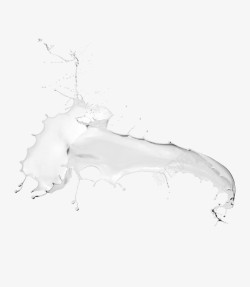 水喷溅效果元素喷溅的牛奶高清图片