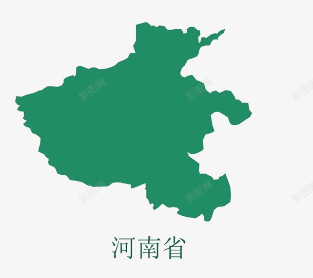 绿色河南省版块图标png_新图网 https://ixintu.com PNG素材 河南省 版块 绿色