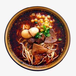 中餐特色菜产品实物黄豆鸡蛋牛肉卤肉面高清图片