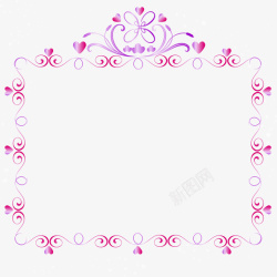 相框心形粉色精美花纹框高清图片