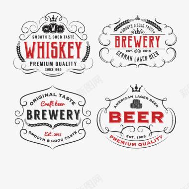 啤酒商标矢量图图标图标