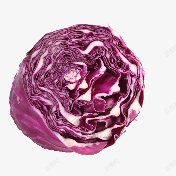 半个紫甘蓝png免抠素材_新图网 https://ixintu.com 紫甘蓝 紫色 蔬菜 食物