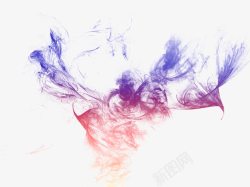 烟雾和翅膀符号紫红渐变彩色烟雾高清图片