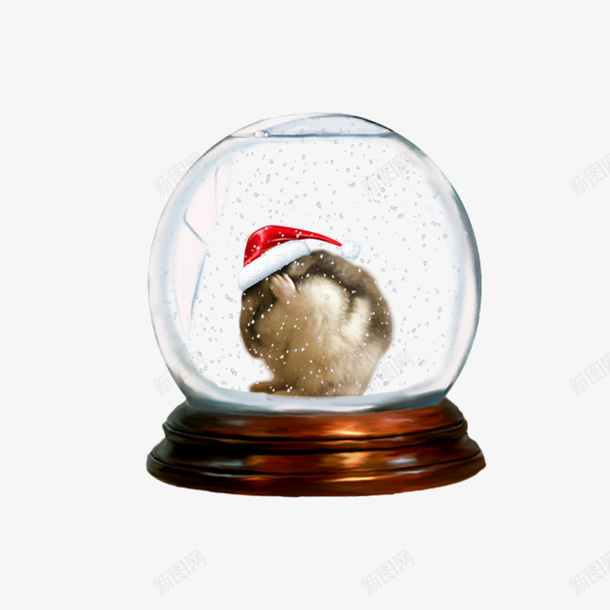 水晶球小仓鼠png免抠素材_新图网 https://ixintu.com PNG 圣诞 小仓鼠 水晶球