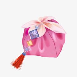 粉色福袋免抠卡通粉色福袋高清图片