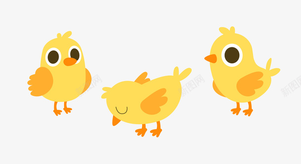 可爱黄色小鸡png免抠素材_新图网 https://ixintu.com 卡通动物 可爱小鸡 背景装饰 鸡仔 鸡生蛋 黄色小鸡