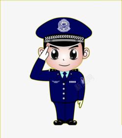 敬礼的警察素材