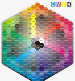 彩色色谱简约CMYK色卡图形高清图片