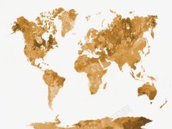 水墨世界地图精美水彩世界地图高清图片