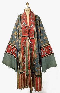 中国古代花纹中式衣服高清图片