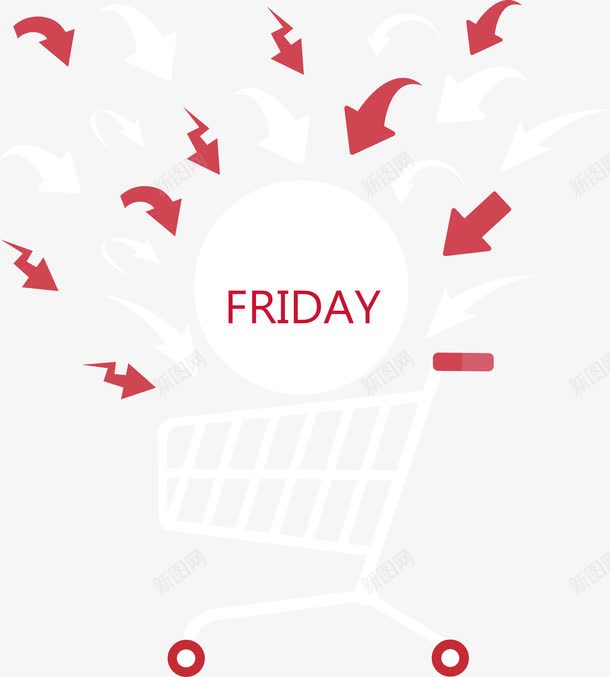 购物车底纹png免抠素材_新图网 https://ixintu.com 加入 白色购物车 矢量源文件 箭头 购物底纹