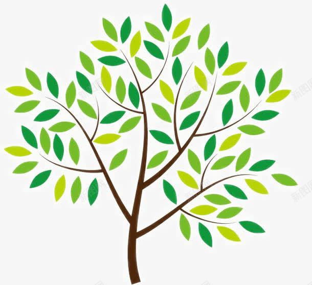 绿树叶大树png免抠素材_新图网 https://ixintu.com 咖啡色 春天 木头 木材 树枝 森林 绘图 艺术 褐色 设计