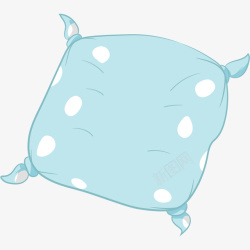 平面抱枕枕头卡通蓝色的抱枕高清图片