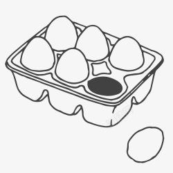 鸡蛋盒不干胶鸡蛋盒子案矢量图高清图片