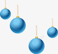 气球圣诞球蓝色气球挂链图案高清图片