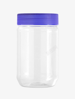 密封瓶子透明空的塑料罐实物高清图片