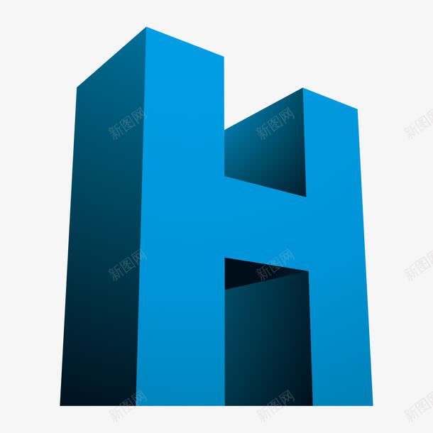 3D英语字母Hpng免抠素材_新图网 https://ixintu.com 3D 3D英语字母H H 字母H 立体 英语 蓝色
