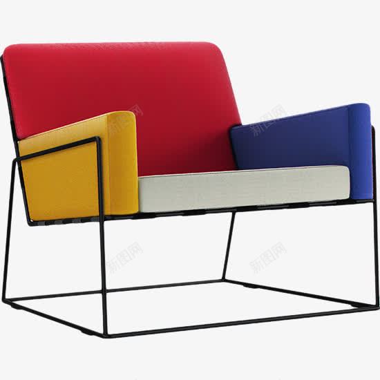 欧式创意的家居椅子png免抠素材_新图网 https://ixintu.com 家具 椅子 红蓝黄 软装 面料特性