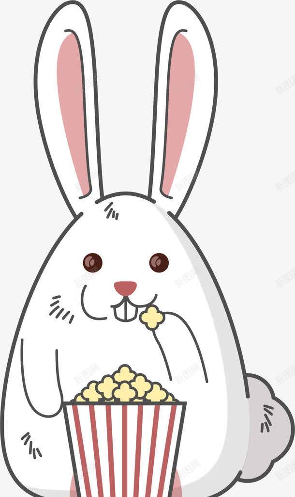 看电影的小白兔png免抠素材_新图网 https://ixintu.com 兔子简笔画 兔宝宝 兔牙 卡通可爱 吃爆米花 小兔子 小动物 小白兔 生肖 看戏群众 看电影 表情包 酷兔