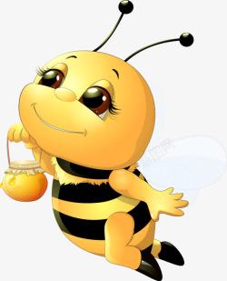 提蜂蜜的蜜蜂素材