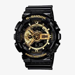 黑色时尚腕表卡西欧黑金限量版手表高清图片