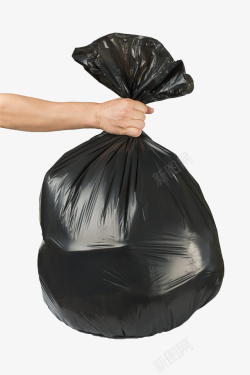 黑色塑料袋手提黑色塑料袋垃圾袋高清图片