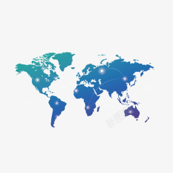 世界地图卡通商务数据素材