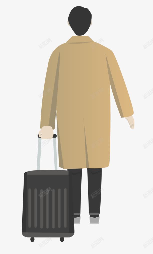 拉着行李箱的人物png免抠素材_新图网 https://ixintu.com 人物 免抠图 效果图 旅游 旅行箱的人 行李箱 装饰图 装饰画
