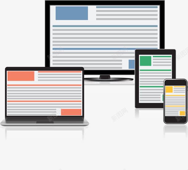 电脑手机模型矢量图eps免抠素材_新图网 https://ixintu.com 平板 手机 模板 电脑 矢量图