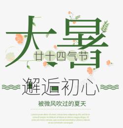 24节日氯节大暑文字高清图片