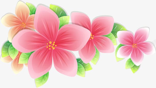 手绘粉色花卉艺术展板png免抠素材_新图网 https://ixintu.com 展板 粉色 艺术 花卉